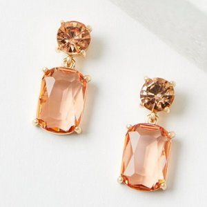 LOFT Sparkle Drop Earrings | Sunkissed Peach